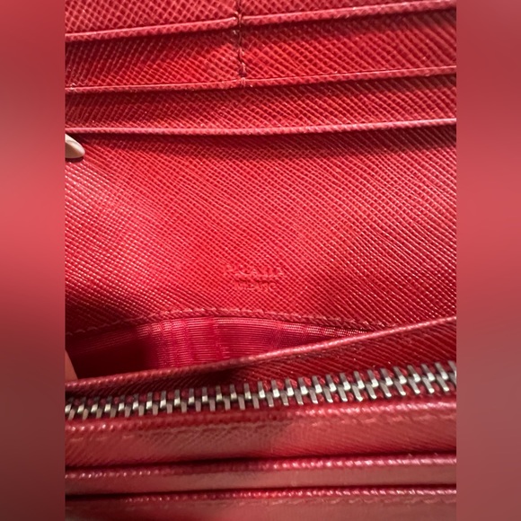 Authentic Prada Crystal Studded Saffiano Leather Continental Wallet - Picture 2 of 7